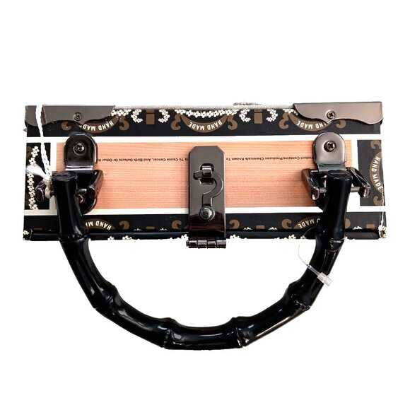 Prezzo NWT Vintage Cigar Box Lined Handbag - Picture 3 of 5